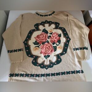 Maggie Lawrence Rose Knit Sweater  Size 22/24